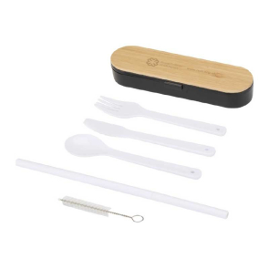 Cutlery Set with Bamboo Lid
